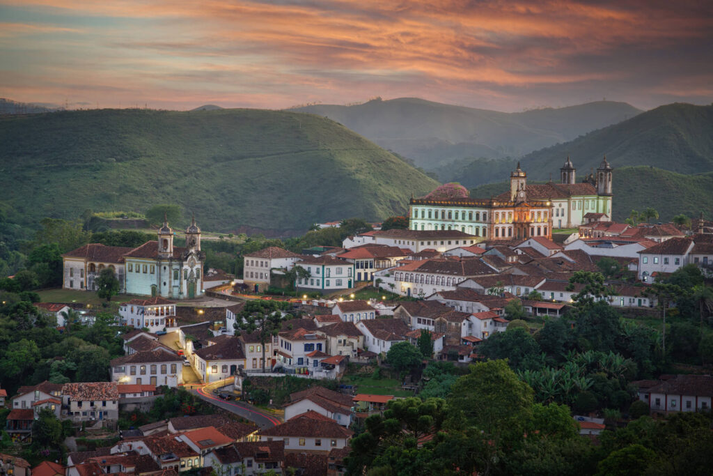 Vista de Ouro Preto em Minas Gerais.